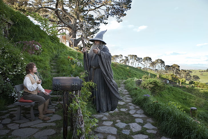 El señor de los anillos, El hobbit: un viaje inesperado, Gandalf, Ian McKellen, Fondo de pantalla HD