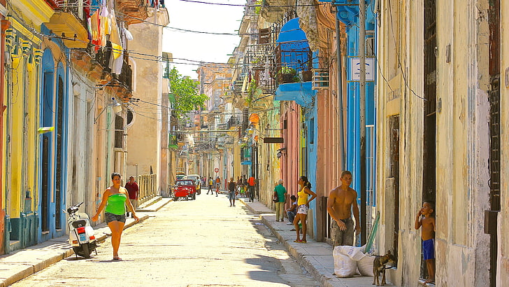 top da donna con cinturino verde, Havana, Cuba, Sfondo HD