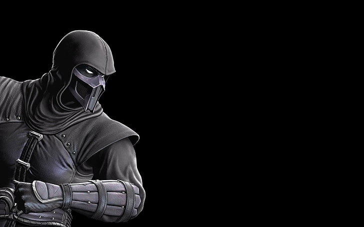Mortal Kombat Human Smoke illustration, black background, black, mortal kombat, noob, saibot, HD wallpaper