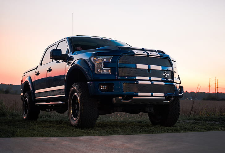 Ford, Shelby, Blue, F-150, HD wallpaper