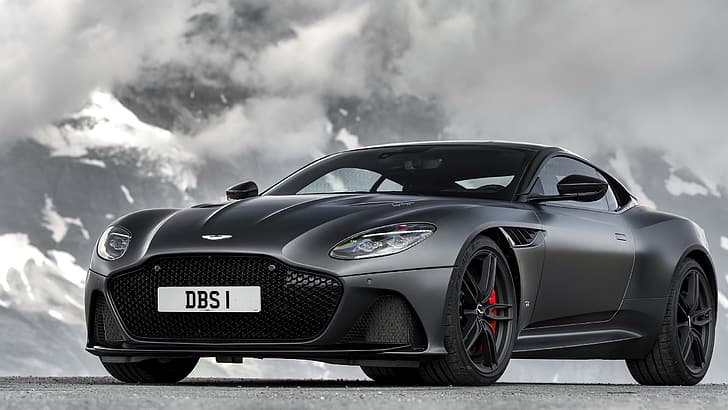 Aston Martin, DBS, Superleggera, Black, Matte, HD wallpaper