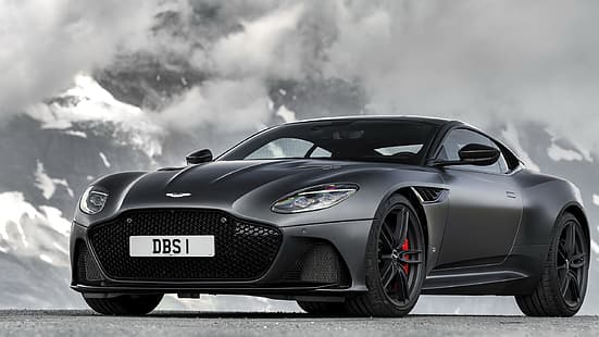 Aston Martin, DBS, Superleggera, Черный, Матовый, HD обои HD wallpaper