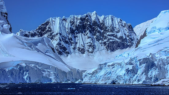 góra lodowa, jezioro polodowcowe, arktyczny, Ocean Arktyczny, lodowiec, pokrywa lodowa, ukształtowanie terenu lodowcowego, polarna czapa lodowa, zjawisko geologiczne, góra, stopienie, lód, masyw, Tapety HD HD wallpaper