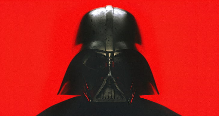 röd bakgrund, Star Wars, Darth Vader, HD tapet