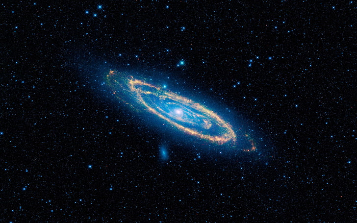 galaksi illüstrasyon, uzay, galaksi, uzay sanatı, dijital sanat, Messier 31, HD masaüstü duvar kağıdı