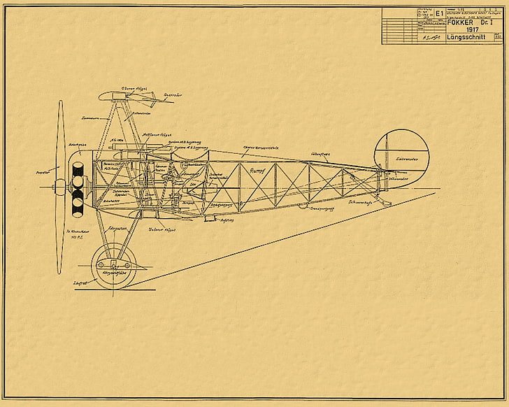 diagram biplane, pesawat terbang, sketsa, gambar, Wallpaper HD