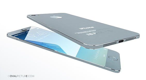 iPhone 6, сребърна концепция за iPhone, компютри, хардуер, ябълка, дизайн, iphone, въздух, технология, иновации, nexxtgeneration, ipad, fullhd, cinema4d, ipod, щастлив, размисъл, творчески, iphone 6, компютър, hd, HD тапет HD wallpaper