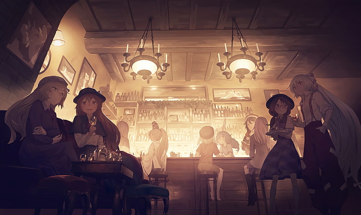 Anime Mädchen, Kunstwerk, Touhou, HD-Hintergrundbild