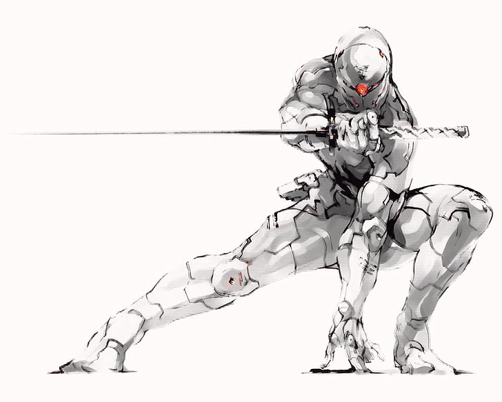 Ilustración de espadachín, espada, Metal Gear Solid, Fondo de pantalla HD