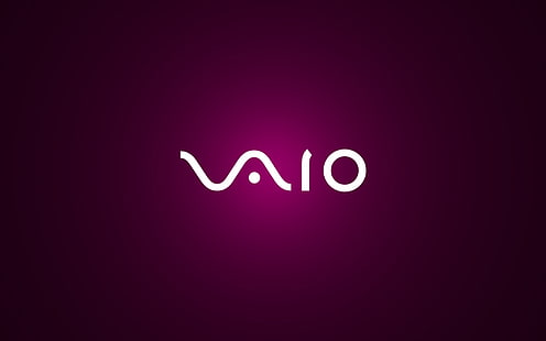 Sony Vaio logo, purple background, Sony, Vaio, Logo, Purple, Background, HD wallpaper HD wallpaper