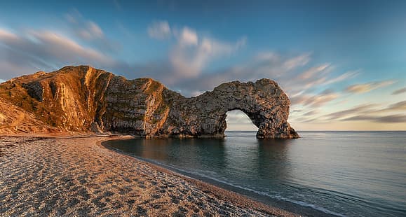 mar, costa, Inglaterra, Dorset, HD papel de parede HD wallpaper