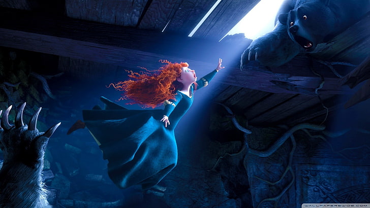 디즈니 Brave 디지털 벽지, 영화, 용감한, 디즈니, 애니메이션 영화, 빨간 머리, HD 배경 화면