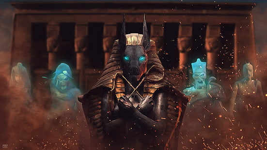 Geist, Geist, Pharao, Ägypten, Ruinen, Mama, Gott, Anubis, HD-Hintergrundbild HD wallpaper