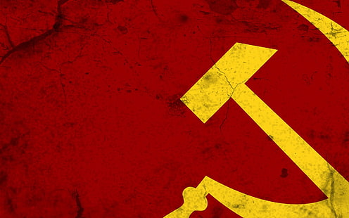 Hammer and sickle, Soviet union, Russia, Symbols, HD wallpaper HD wallpaper