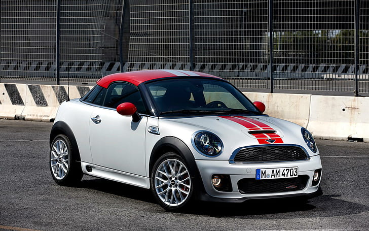 MINI Coupe, gray and red mini cooper, coupe, mini, cars, other cars, HD wallpaper