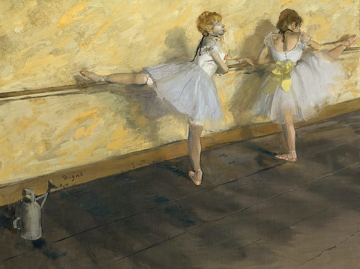 imagens, gênero, Dançarinos em Barre, Edgar Degas, HD papel de parede