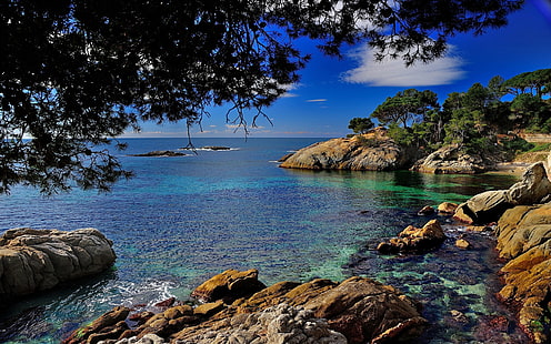 Costa Brava Catalonia Spain Mediterranean Sea Desktop Hd Wallpaper, HD wallpaper HD wallpaper