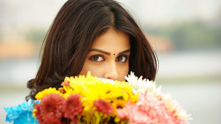 Genelia ในภาพยนตร์ Telugu, ภาพยนตร์, กู, Genelia, นักแสดงหญิงชาวอินเดีย, วอลล์เปเปอร์ HD