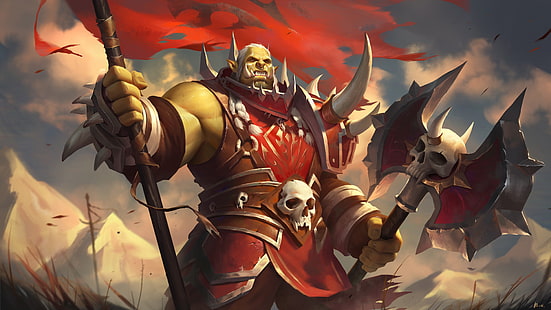 Warcraft, World Of Warcraft, Axt, Ork, Varok Saurfang, Krieger, HD-Hintergrundbild HD wallpaper