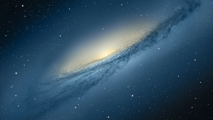 espace, étoiles, bleu, art numérique, galaxie, art spatial, NGC 3190, Fond d'écran HD