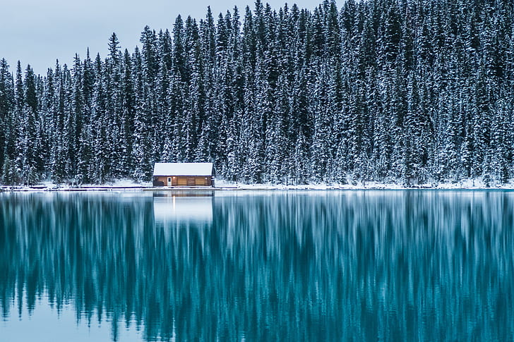 Danau Louise, Alberta, Kanada, Taman Nasional Alberta, Wallpaper HD