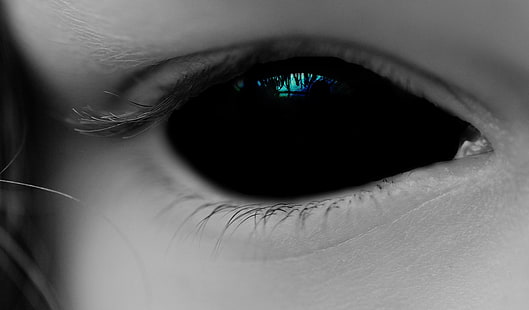 صورة عين الشخص ، عيون ، شيطان ، أسود ، داكن، خلفية HD HD wallpaper