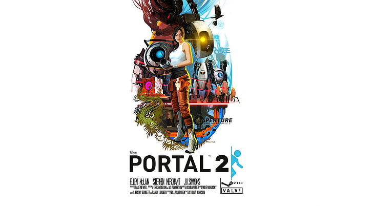 Портал 2, Портал 2, постер, Игры, Портал, HD обои