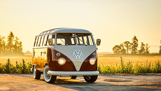 Volkswagen, autobus Volkswagena typu 2, stary samochód, Tapety HD HD wallpaper