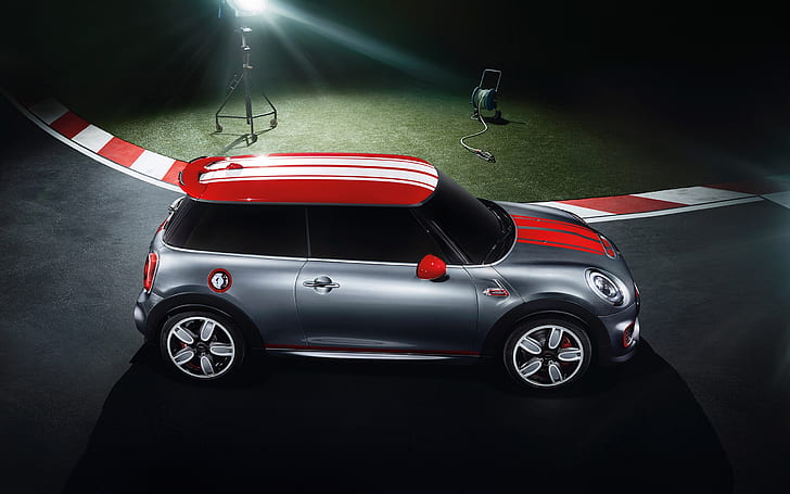 Mini Cooper Works Concept Car, red and gray mini cooper animation, Mini Cooper Concept, Mini Cooper, HD wallpaper