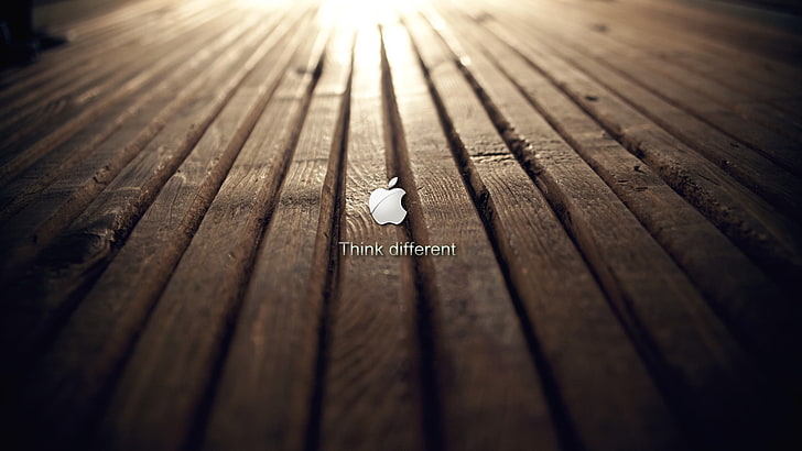 Apple logo wallpaper, wood, Apple Inc., logo, HD wallpaper