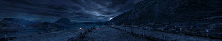 night, panorama, HD wallpaper