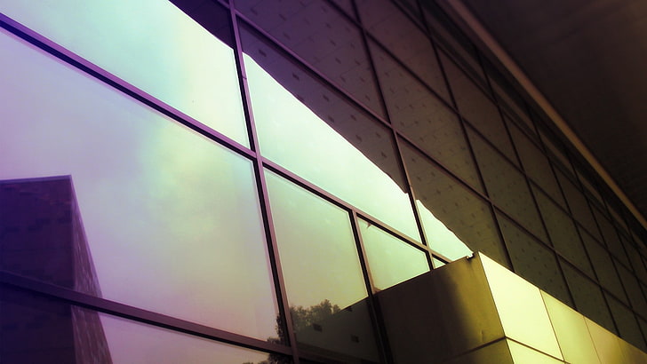 核ガラス建築の窓の建物は、近代的な反射1920x1080建築現代のHDアートを輝き、ガラス、核、 HDデスクトップの壁紙