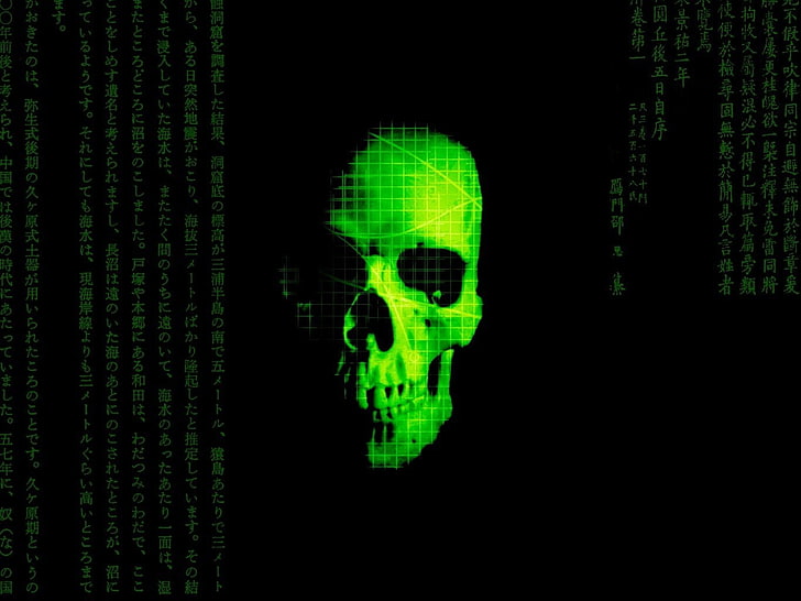 ilustração do crânio, escuro, crânio, HD papel de parede