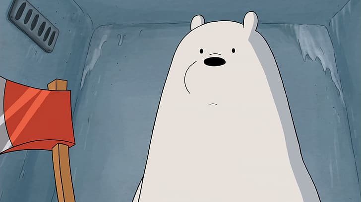We Bare Bears, аниме храна, мечки, панда, мечка гризли, ледена мечка, HD тапет