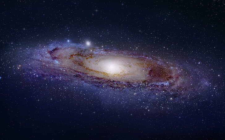 galaxy illustraiton, galaxia, espacio, universo, Andrómeda, estrellas, Fondo de pantalla HD