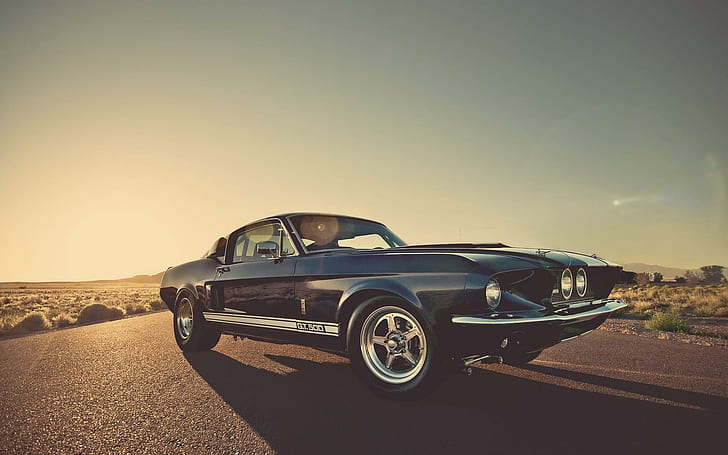 1966 Shelby Mustang GT500, czarny Ford Mustang GT, samochody, 1920x1200, Ford, Shelby, Shelby Mustang, Tapety HD