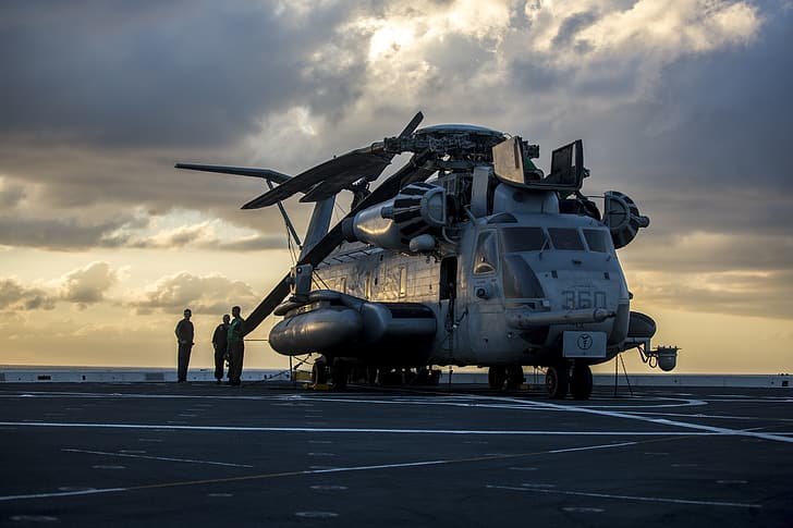 Helicopter, US Marine Corps, CH-53E Super Stallion, HD wallpaper