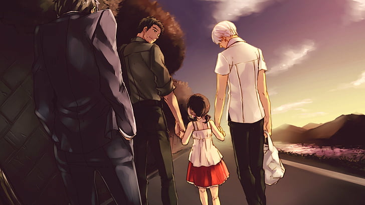 Persona, Persona 4, Anime, Nanako Dojima, Ryotaro Dojima, Tohru Adachi, Yu Narukami, HD-Hintergrundbild