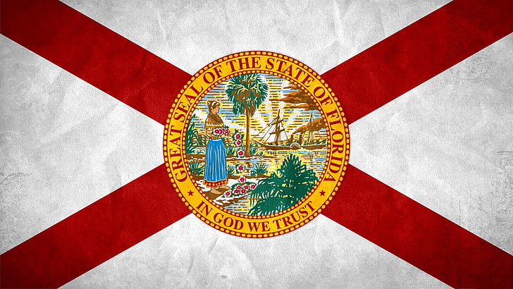 Florida, bendera, Wallpaper HD