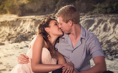 Pocałunek pary, pocałunek, kochankowie, para, szczęście, Tapety HD HD wallpaper