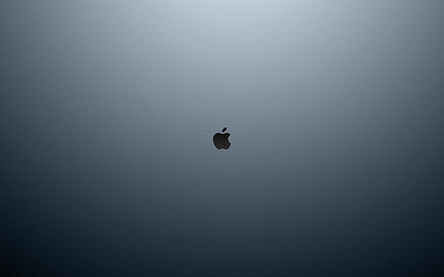 Logo Apple, Apple, minimalizm, tekstura, komputery, szare tło, styl, Tapety HD HD wallpaper