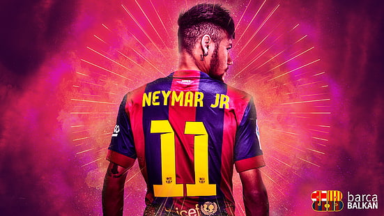 Neymar Jr-tröja, Neymar, Neymar JR., Barcelona, ​​FC Barcelona, ​​barca, sport, HD tapet HD wallpaper