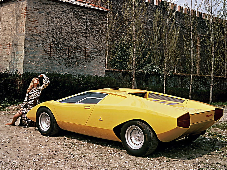 1971, clássico, countach, lamborghini, lp500, protótipo, supercarro, supercarros, HD papel de parede