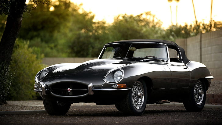 Gri Jaguar E Tipi, jaguar, XK, E Tipi, Roadster, araba, gri, HD masaüstü duvar kağıdı