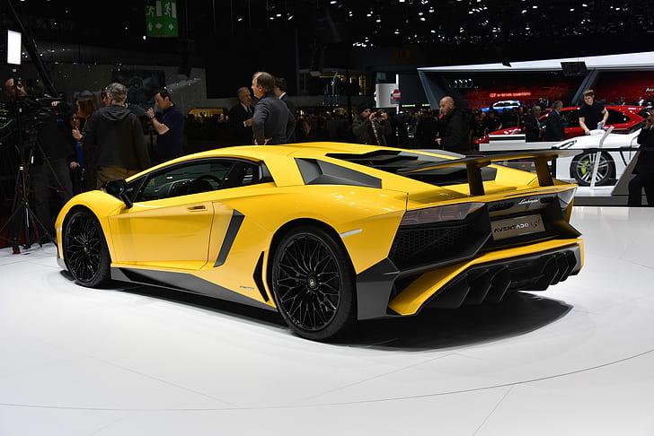 Lamborghini Aventador LP 750-4 Superveloce Roadster, lambo aventador sv_geneva 2015, coche, Fondo de pantalla HD