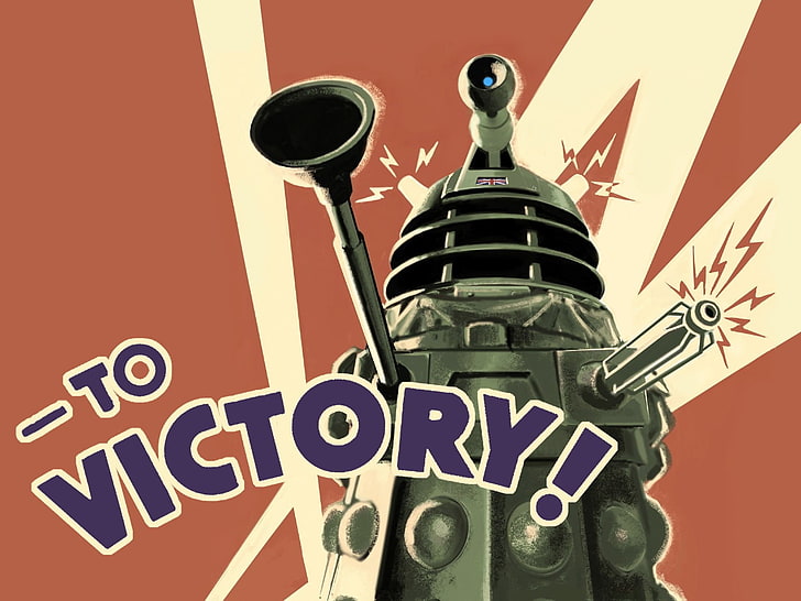 A la victoria clip art, Daleks, Fondo de pantalla HD