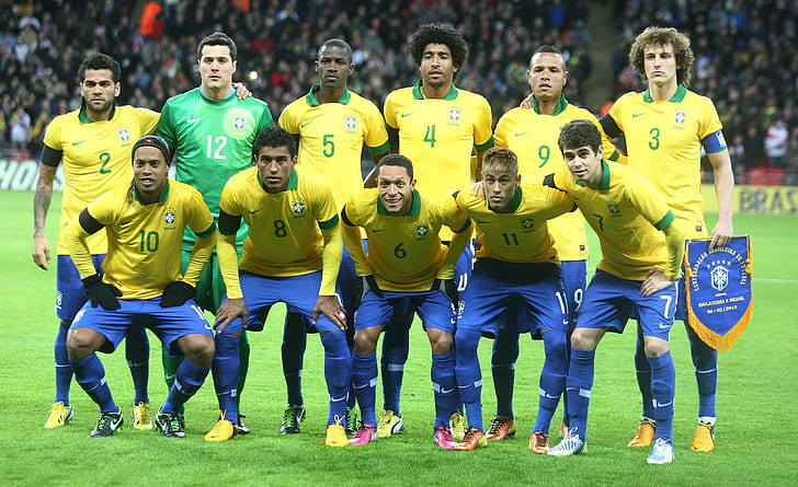 Роналдиньо, Бразилия, Роналдиньо, футбол с 2013 года, Бразилия, HD обои