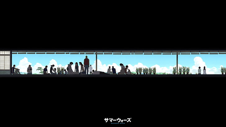 аниме сцена, Летни войни, Шинохара Нацуки, Коисо Кенджи, HD тапет