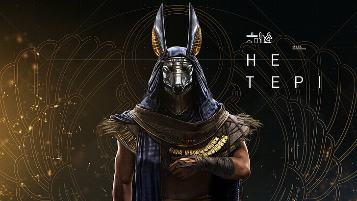 Anubis Hetepi póster, Hetepi, Assassin's Creed: Origins, HD, 5K, Fondo de pantalla HD