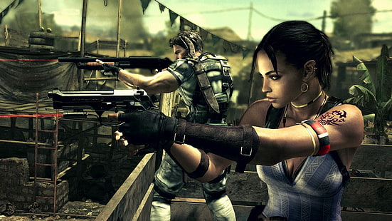 Screenshot do jogo Resident Evil 5, Resident Evil 5, videogame, HD papel de parede HD wallpaper